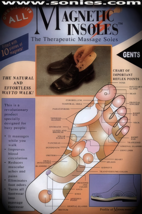 Men's Magnetic Massaging Insoles with 10 Magnets.