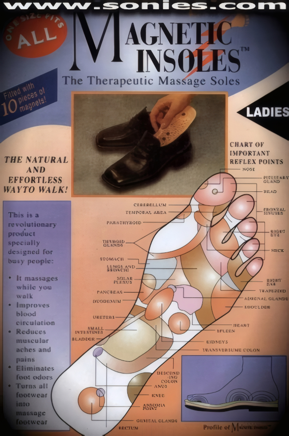 Women's Magnetic Massaging Insoles with 10 Magnets.