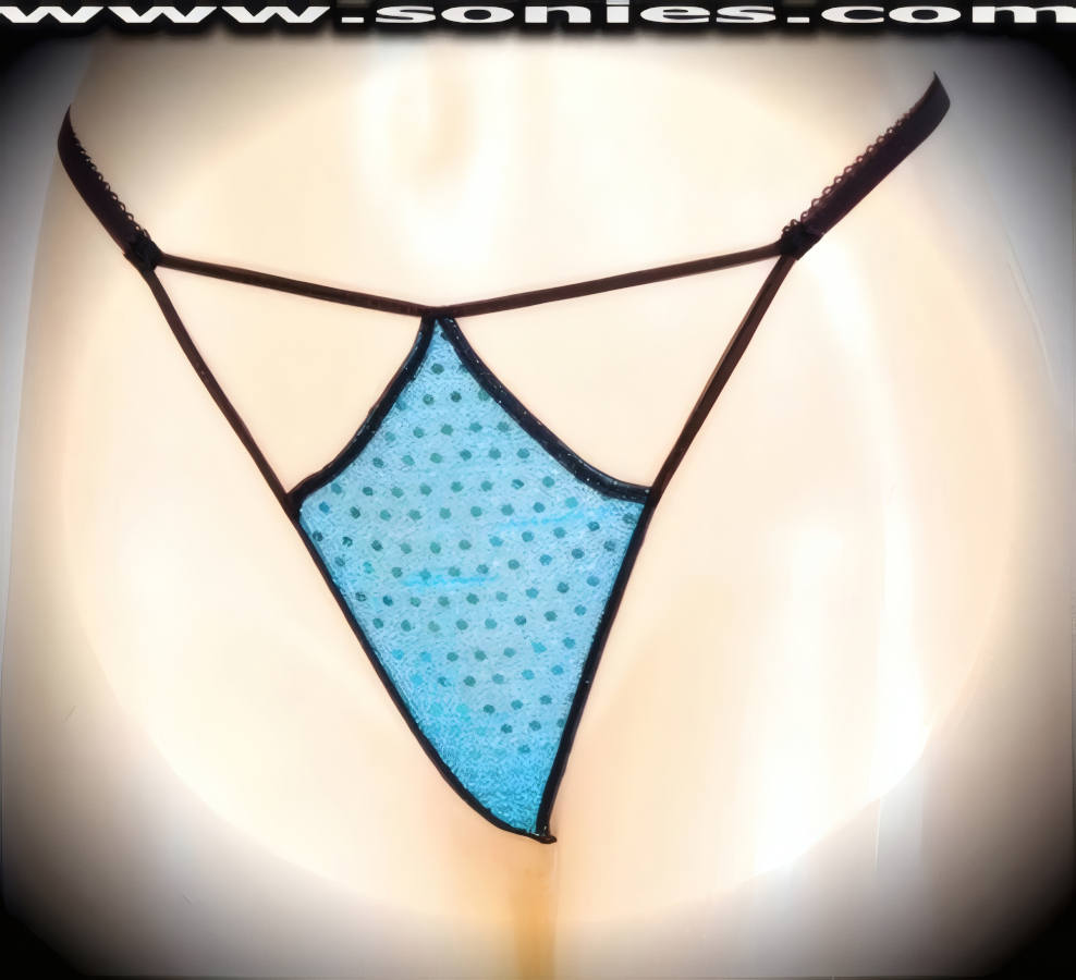 Lita sequin and lurex front cutout panty with V-shape G-String