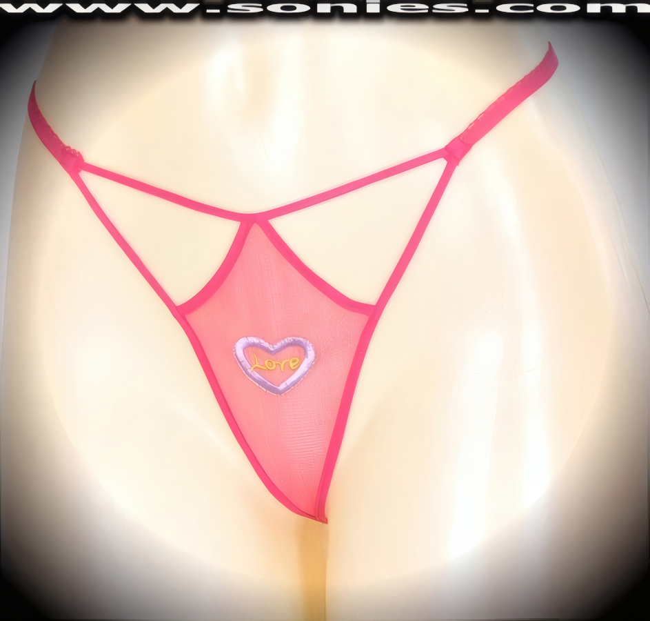 Matilde front cutout panty with embroidered love heart