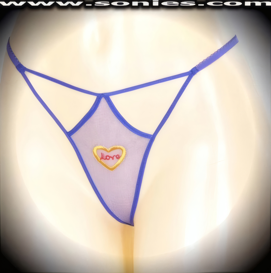 Matilde front cutout panty with embroidered love heart