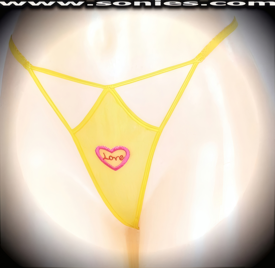 Matilde front cutout panty with embroidered love heart