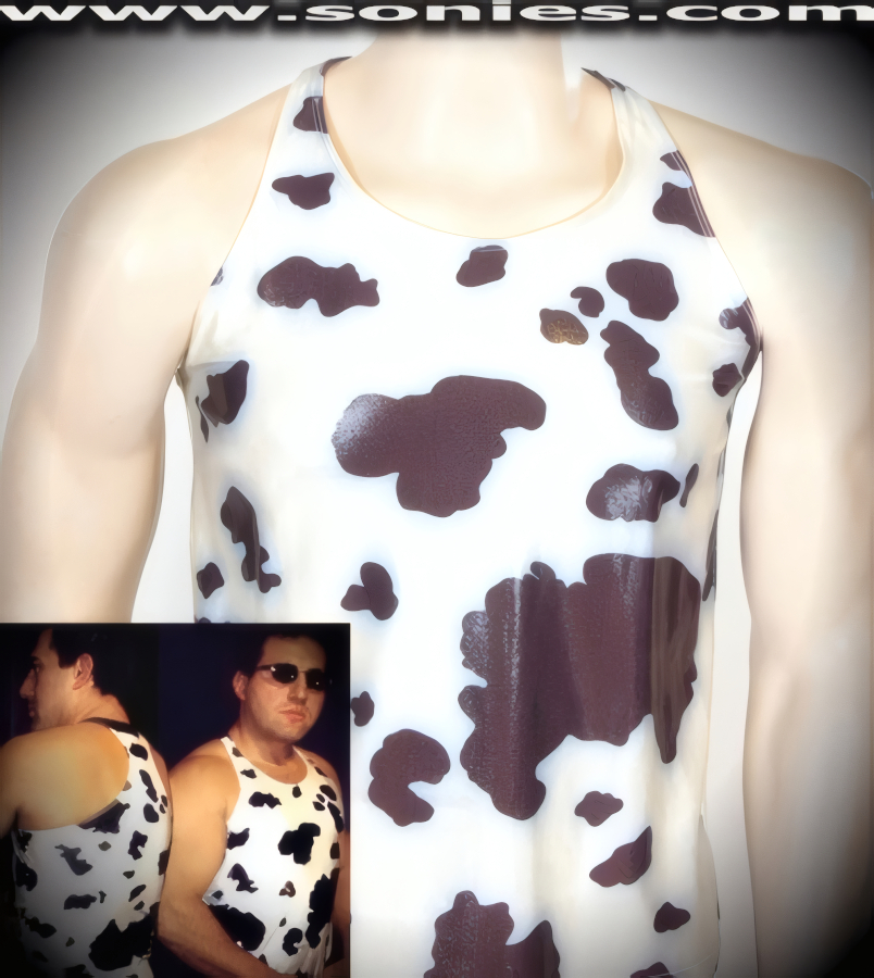 Boeotian Psychedelic Cow Lycra Muscle Shirt