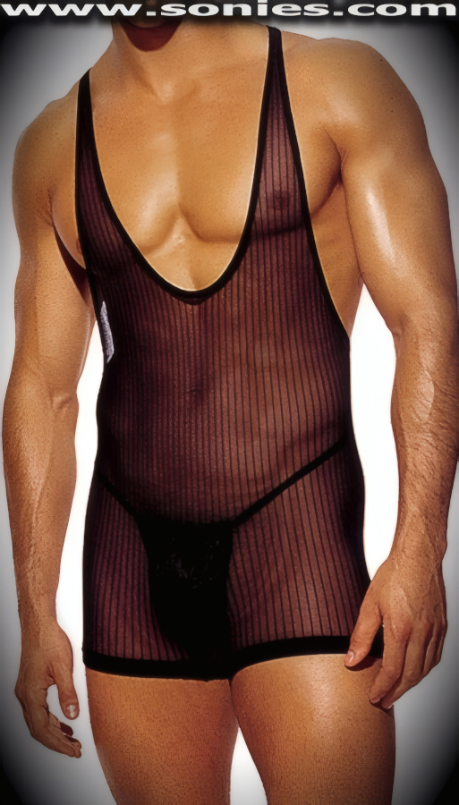 Aled see-thru stretch Lycra dance-wear bodysuit