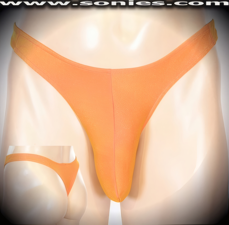 Man's sleek and lean iridescent Bong dance-wear Lycra thong