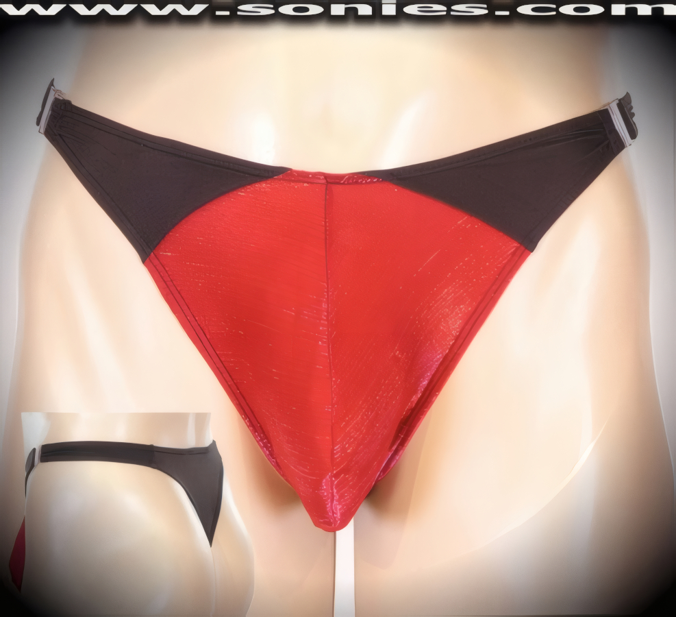 Man's Pirongia slinky Lurex thong underwear with side clasps