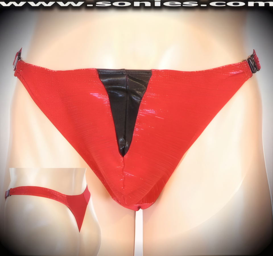 Man's Vision slinky Lurex thong underwear with opening clasps