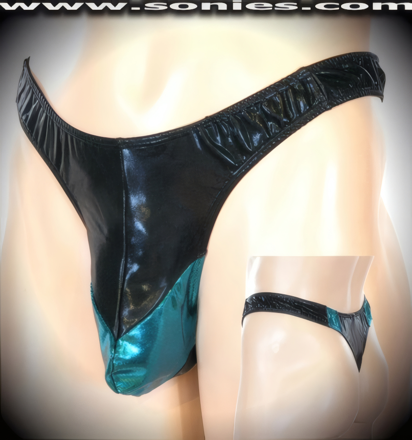 Man's Alphubel dance-wear contrasting Lycra thong underwear