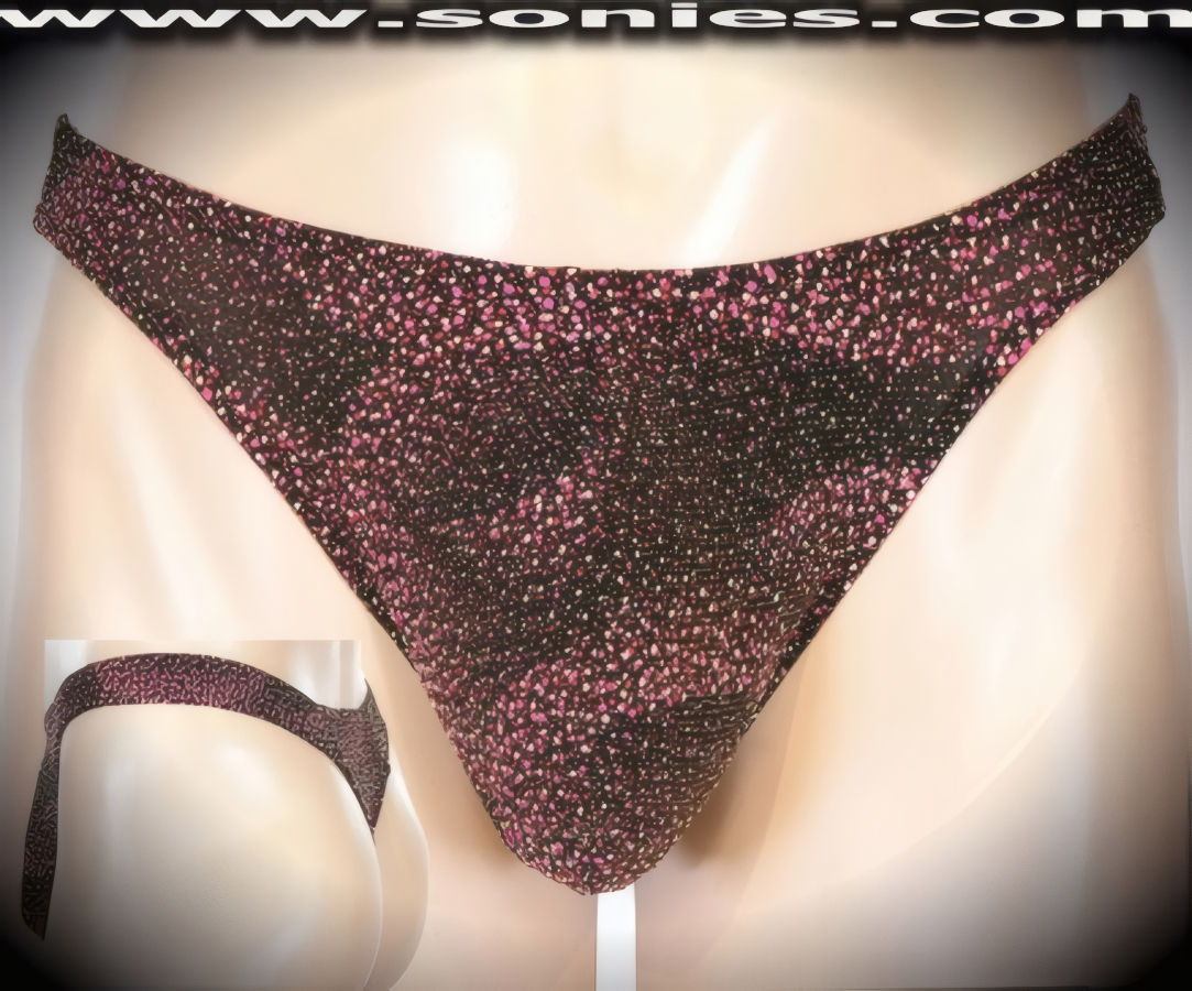 Man's Keiraville glitter dazzling delight textured slinky Lycra thong