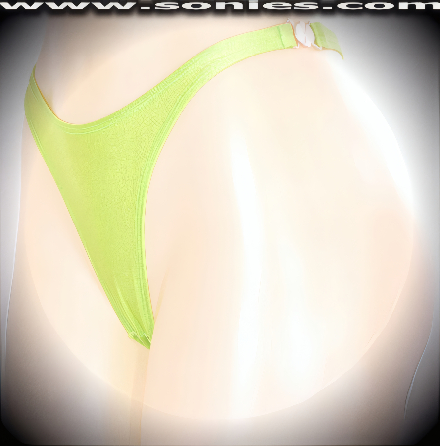 Lime Annapurna Lycra thong with breakaway side clasps