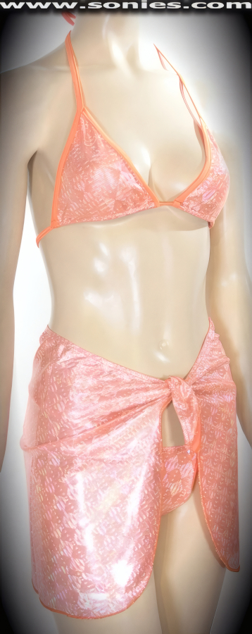 Australe Aztec Orange Glitter Bikini Set – Hot