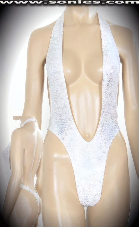Sciliar Glitter Hologram Halter Monokini