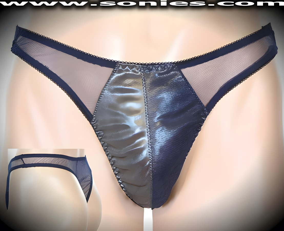 Rhapsody Low-Rise Mesh Lycra Thong Underwear