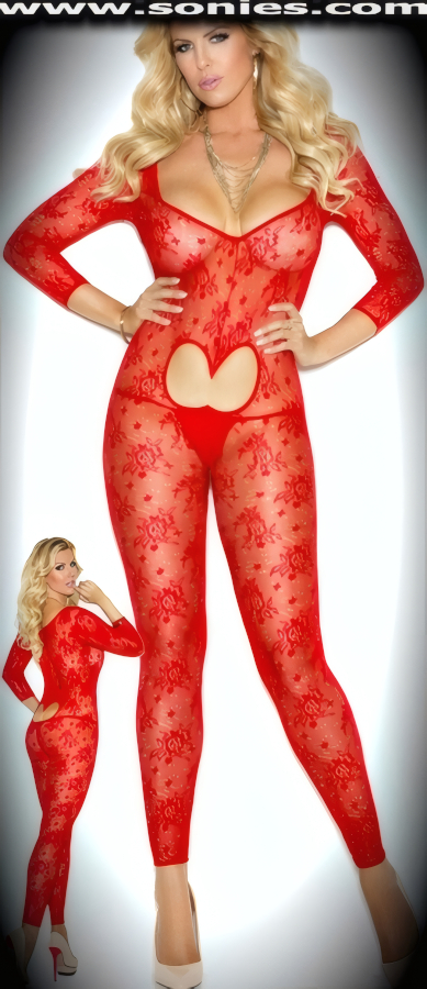 Plus-size Nayeli Lace Footless Bodystocking