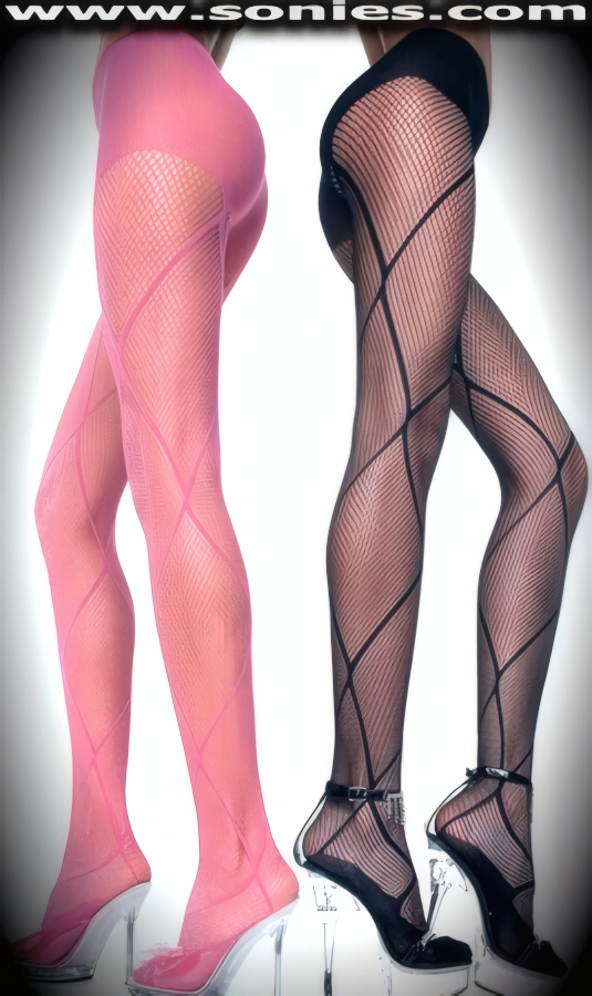 Adrastus Lycra fishnet pantyhose with large diamond pattern
