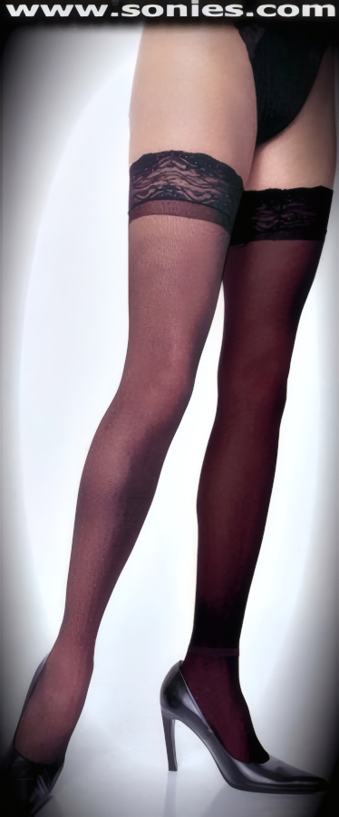 Sheer WonderBra Impressions ultra silk stay-up Lycra stockings