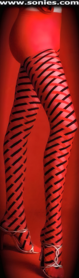 Glenn sheer with opaque argyle two-tone Lycra pantyhose