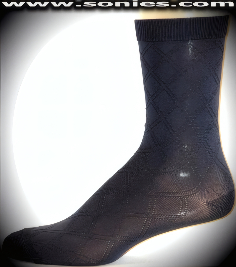 Gentleman's dress socks with double diamond strand