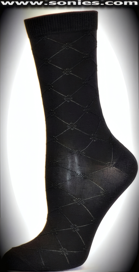 Women's dress socks with diamond strand and snow flake