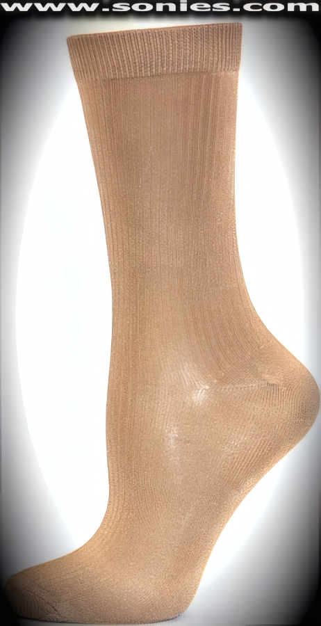 Women's dress socks with ultra fine strand design