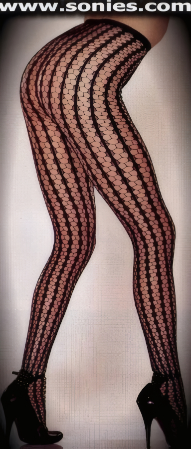 King Cobra stretch seamless striped crochet design pantyhose