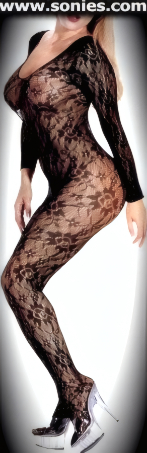 Delfina Latin Floral Lace Bodystocking