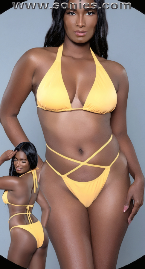 Abigail Stretch Lycra Strappy Bikini Set