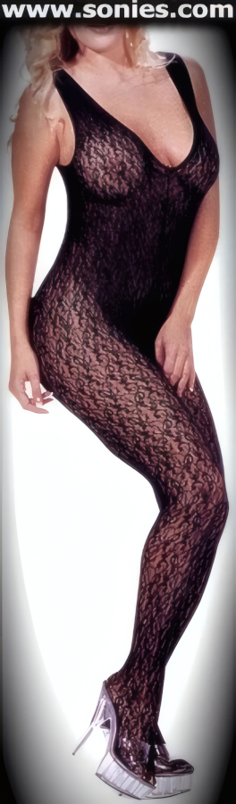 Ernesta Sheer Floral Lace Tank Bodystocking