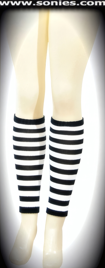 Malory stretch striped knit Lycra footless leg warmers