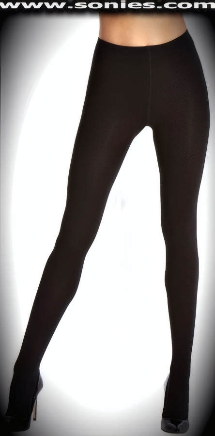 Plus-size Daphne stretch opaque microfiber tights