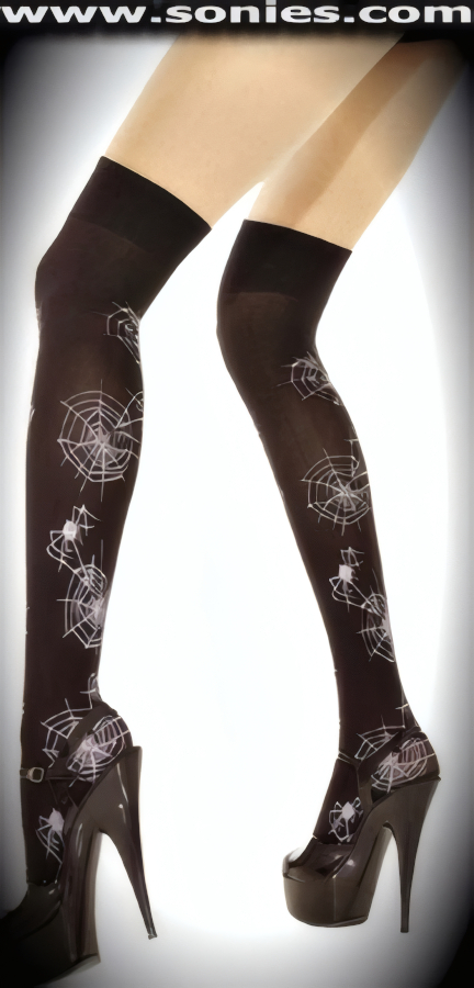 XXTRA HOT Spiderweb Thigh-High Stockings