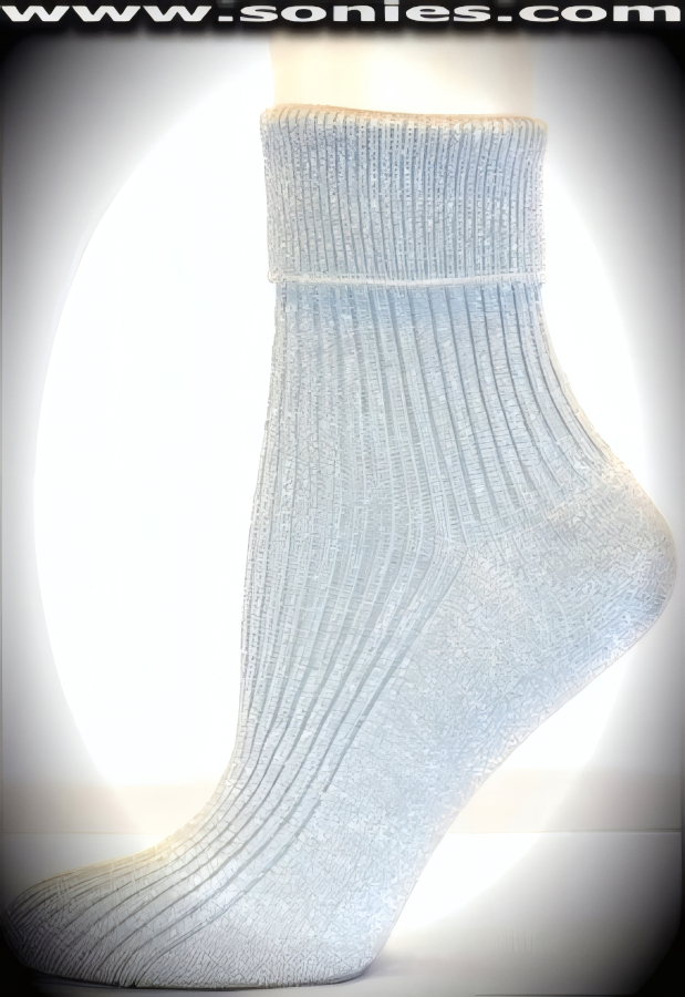 Voguish Toe-Riffic cuff top glitter Lurex school girl socks