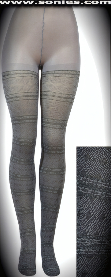 Joe FRESH (70 denier) opaque Aztec pattern microfiber tights