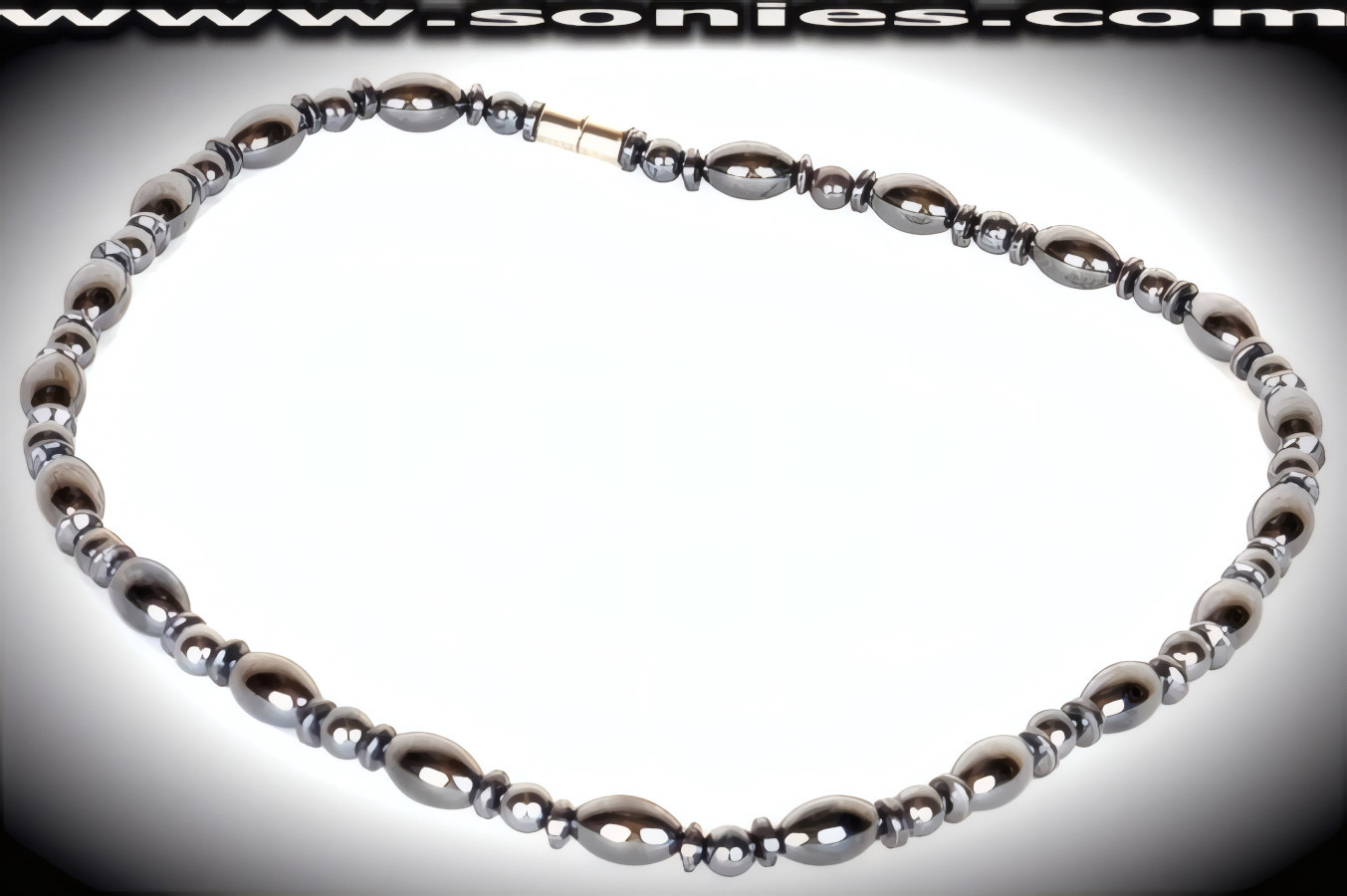 Dido magnetic Hematite beaded necklace