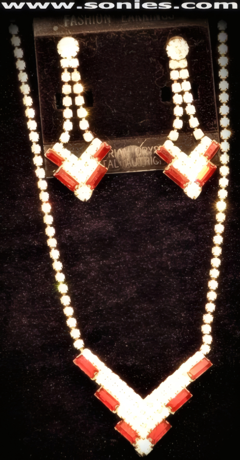 Athene anodized silver necklace and earrings set