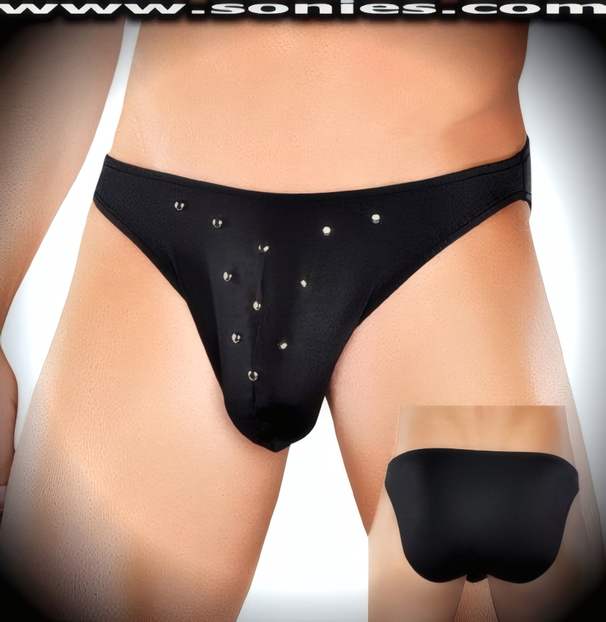 Man's Caligula Cire Lycra dance-wear low-rise bikini-cut brief