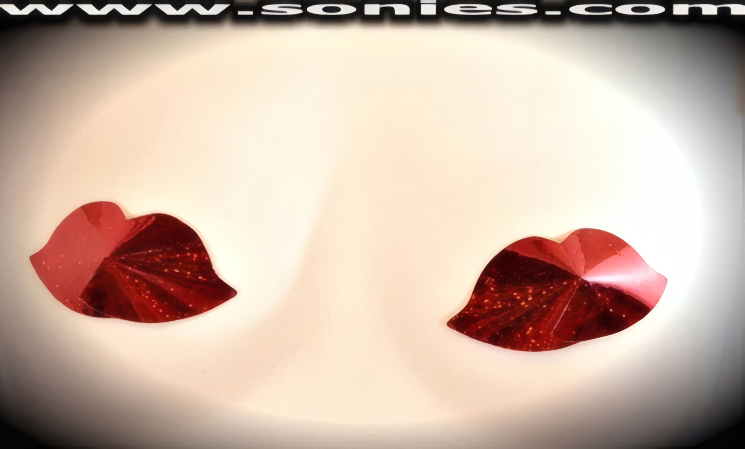 Handcrafted glitter hologram lips shape pasties