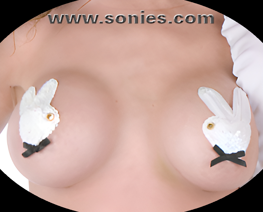 Pearl White Bunny shape sequin pasties