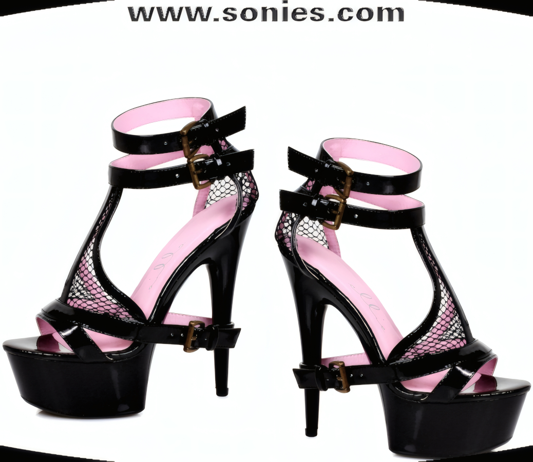 Levi 6-Inch Peep-Toe Net Sandals