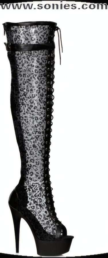 Yasmin 6-Inch Peep-Toe Thigh-High Boots