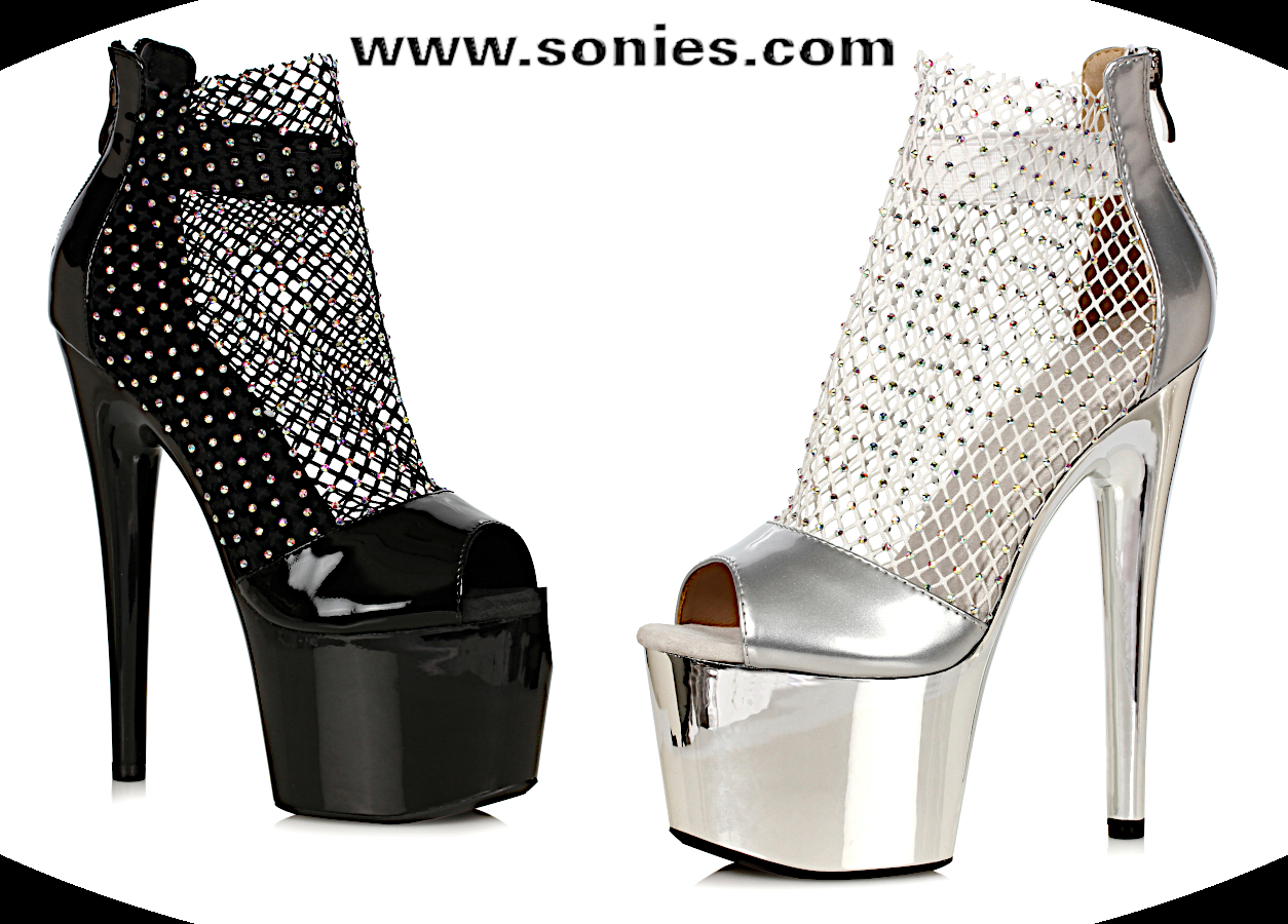 Adriana 7-Inch Stiletto-Heel Peep Toe Ankle Boots