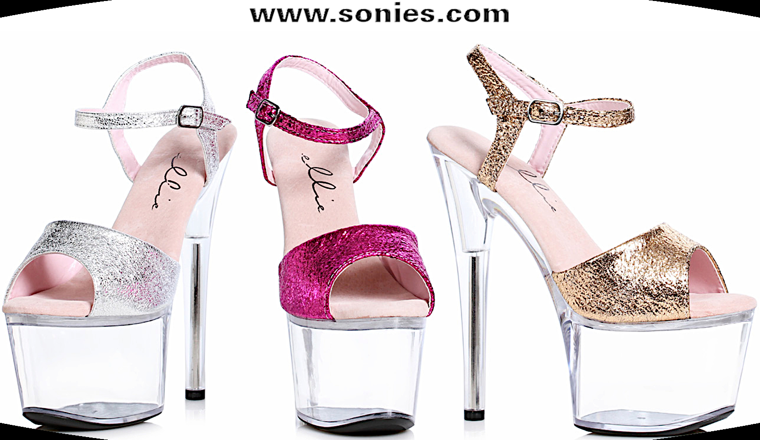 Vital-C 7-Inch Clear Heel Sandals