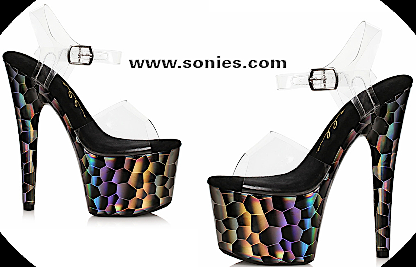 Yo 7-Inch Holographic Sandals