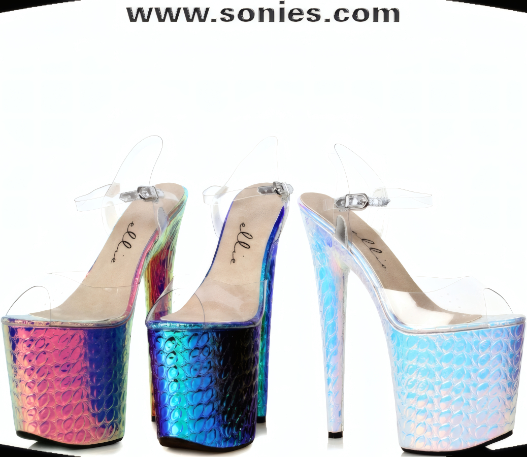 850-Sugar 8-Inch Hologram Sandals
