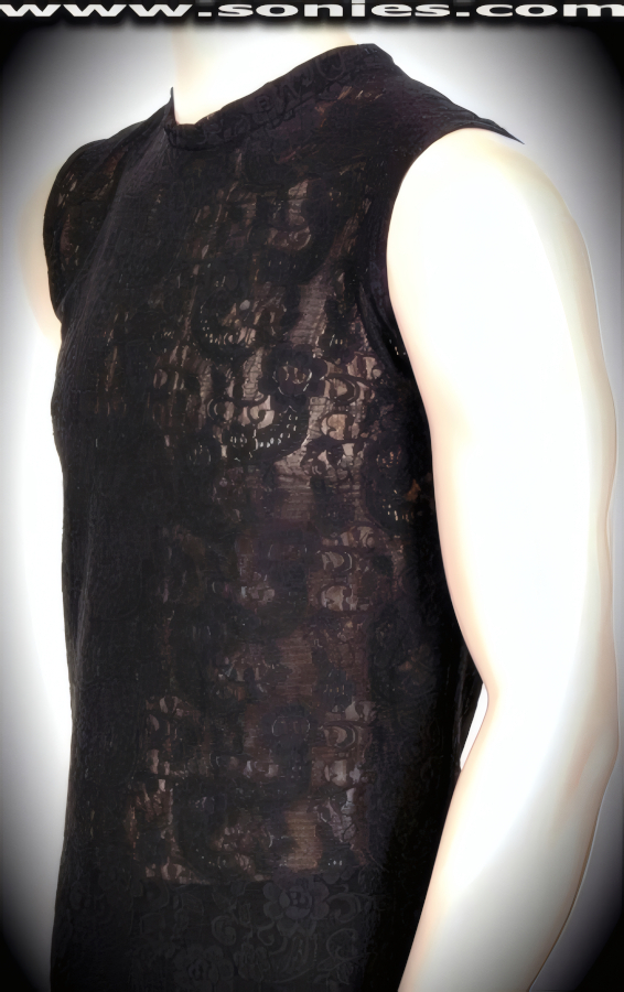 Men's Canute the Great sheer floral Lycra muscle shirt