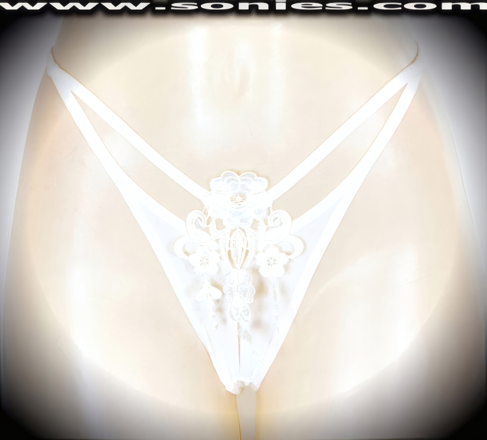 Lhotse Low-Rise Satin Lycra G-String Panty with Floral Detail