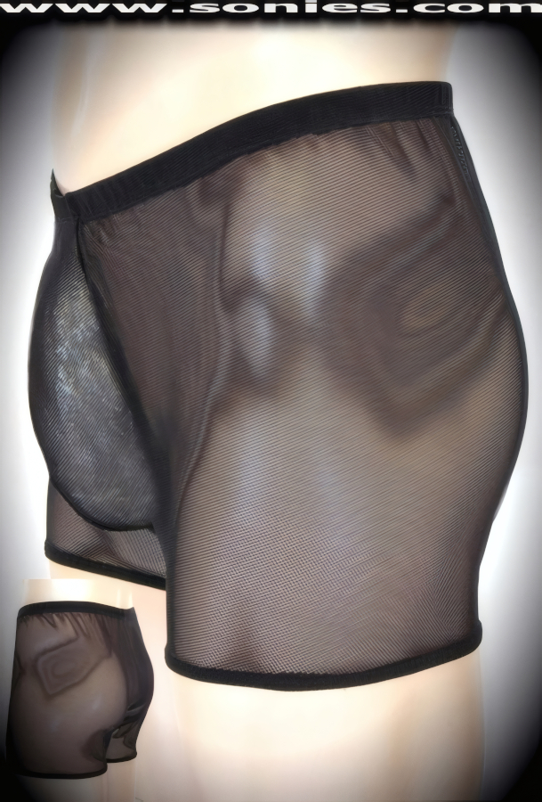 Men's Diablerets stretch skin exposing power mesh Lycra shorts