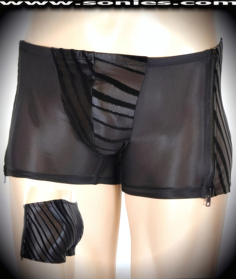 Men's Dom low-rise shorts with breakaway zipper sides
