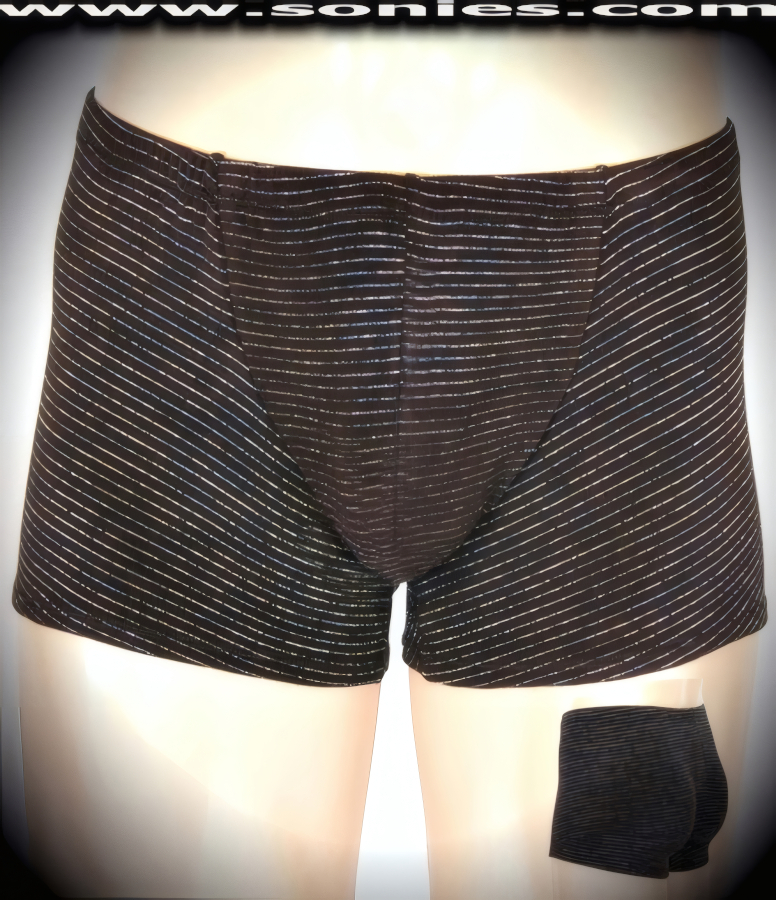 Men's Styx stretch glitter foil slinky Lycra dance-wear shorts