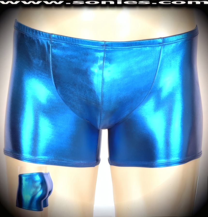 Men's Derog liquid Lamé Lycra dance-wear shorts